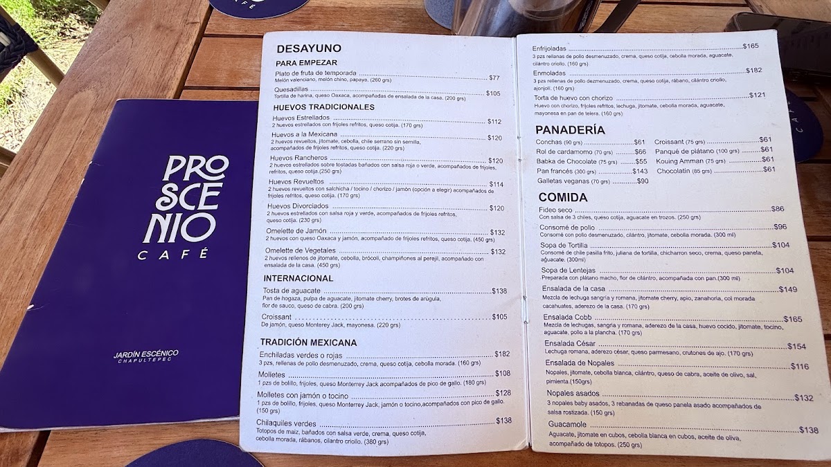 Proscenio Menu - Image 1