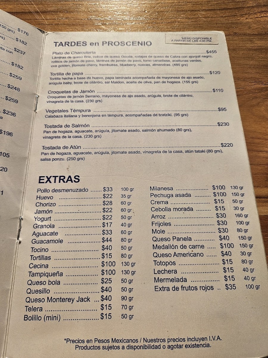 Proscenio Menu - Image 3